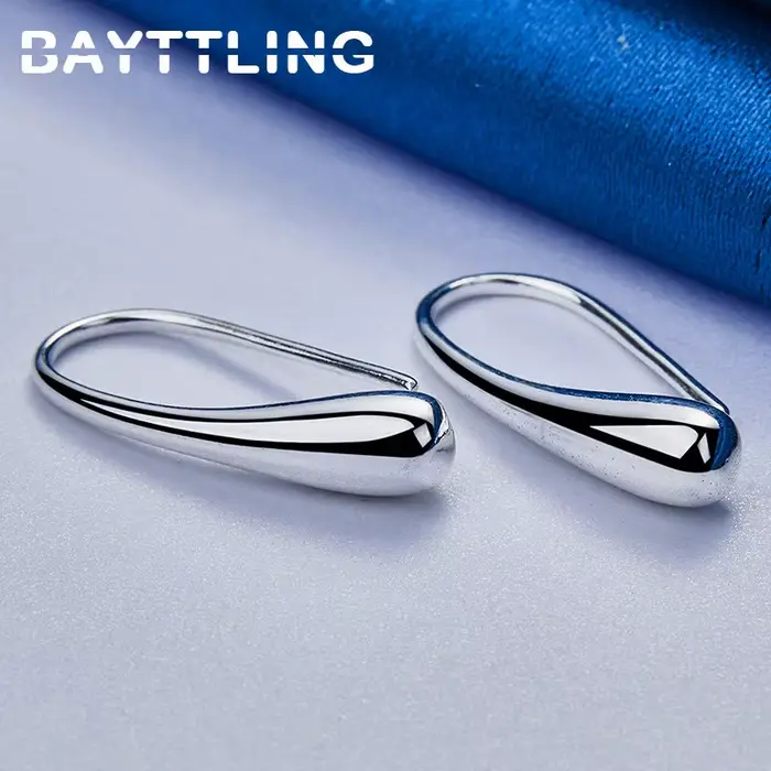 Boucles d'oreilles goutte d'eau/larme en argent Sterling 925, 27MM, breloque pour femmes, cadeaux de
