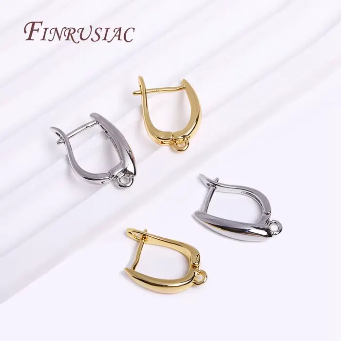 Fermoirs plaqués or véritable 18 carats pour boucles d'oreilles, accessoires de bijoux de luxe, crochets pour fils d'oreilles, DIY bijoux créatifs, occasions spéciales