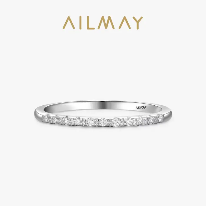 Ailmay – bague empilable en argent Sterling 925 véritable pour femmes, de qualité supérieure, Design