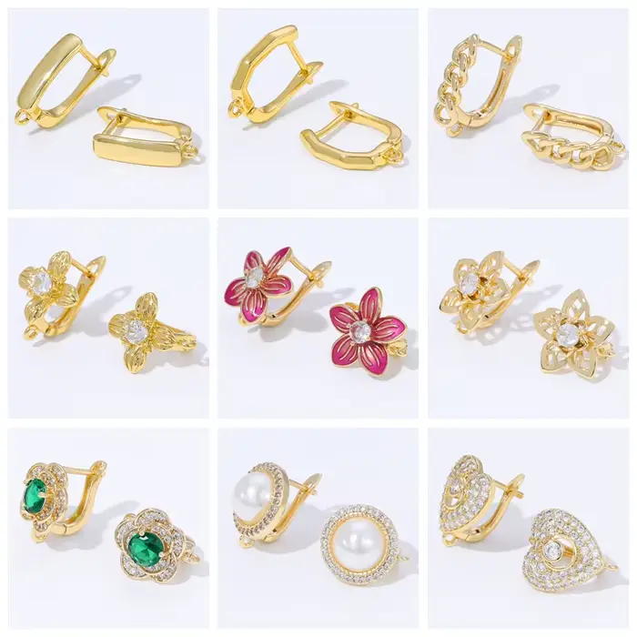 Crochets de boucles d'oreilles plaqués or 18 carats hypoallergéniques pour bijoux de haute qualité à offrir pour femmes occasions spéciales