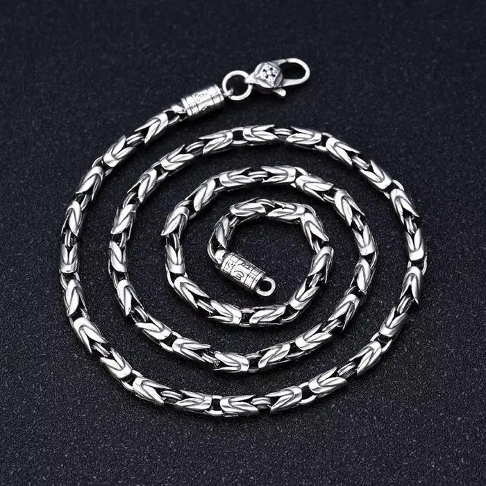 Nouvelle mode 2026 Collier 100% Argent Sterling S925 6MM pour Hommes et Femmes, Bijou Rétro Tendance et Personnalisé, Collier Hip Hop