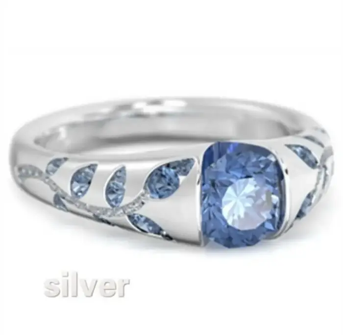 Foydjew bijoux chauds argent/or/or Rose couleur anneaux incrustés de Zircon exquis arbre feuille anneau personnalisé