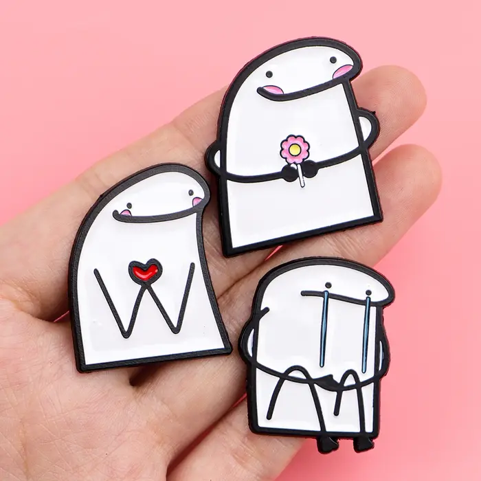 Broche en émail avec citations espagnoles