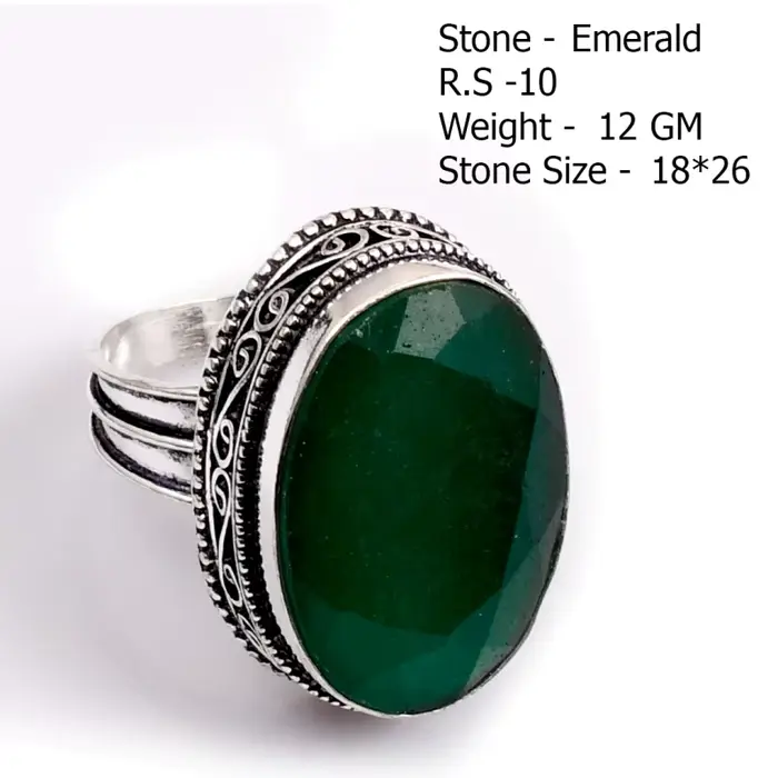 Bague en émeraudes véritables, bijoux fait à la main pour femmes, cadeau pour occasions spéciales et quotidiennes