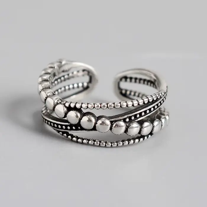 Bagues rétro en argent Sterling 925 pour filles, accessoires gothiques, bijoux de mariage à la mode 