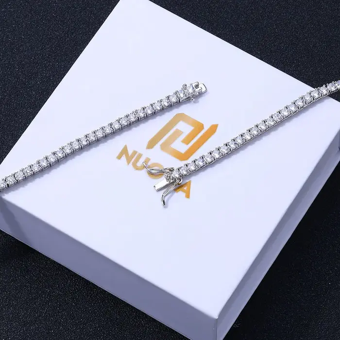 ESKEEM nouveau Style glacé bijoux Bling diamant chaîne de Tennis or argent rond cubique zircone