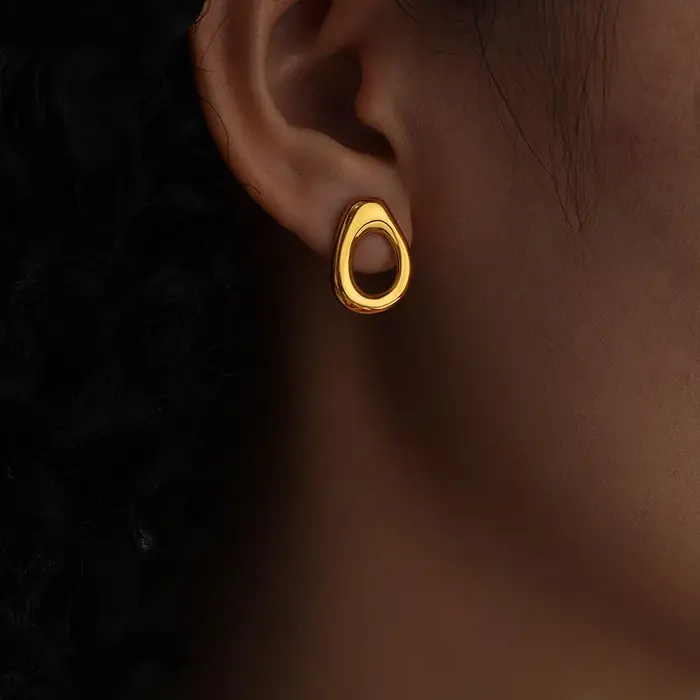 Boucles d'oreilles créoles géométriques pour femmes et filles, mode de luxe, nouveaux bijoux, sein, 