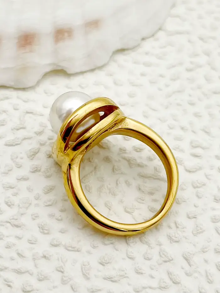 May @ RZ-Bague en perles d'acier inoxydable