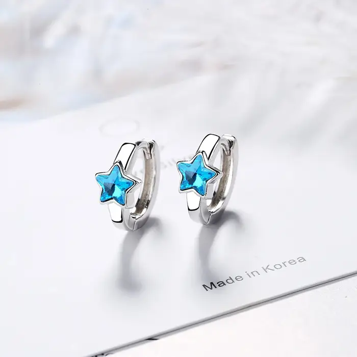 Boucles d'oreilles princesse bébé en argent 925