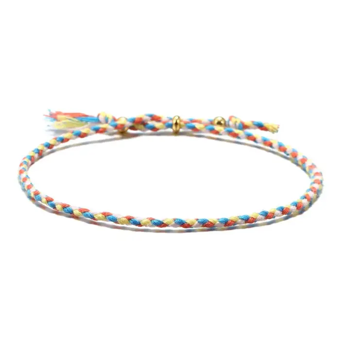 Bracelet tressé fait main en perles de cuivre ajustables pour femmes