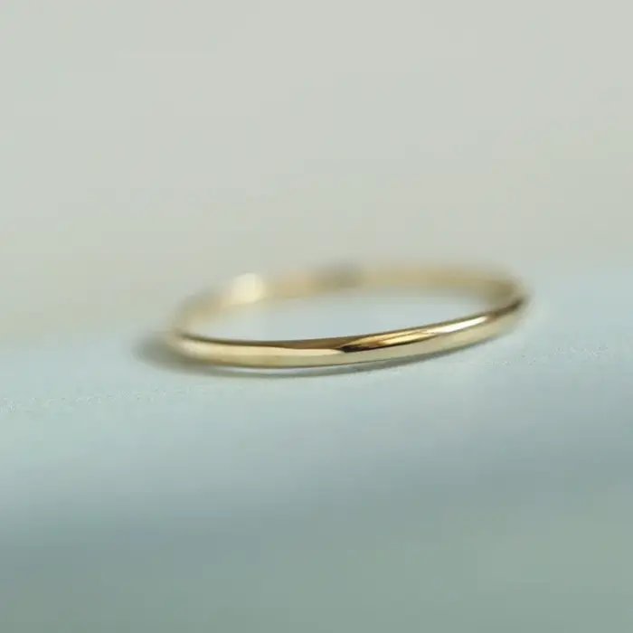 Bague fine minimaliste en argent Sterling 925 plaqué or 14 carats pour femmes, bague empilée à la mo