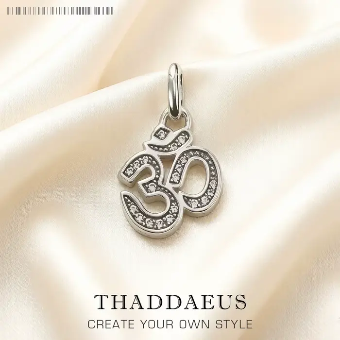 Pendentif Yoga OM Mani Padme Hum S, accessoires de bijoux Vintage de marque, cadeau en argent Sterli