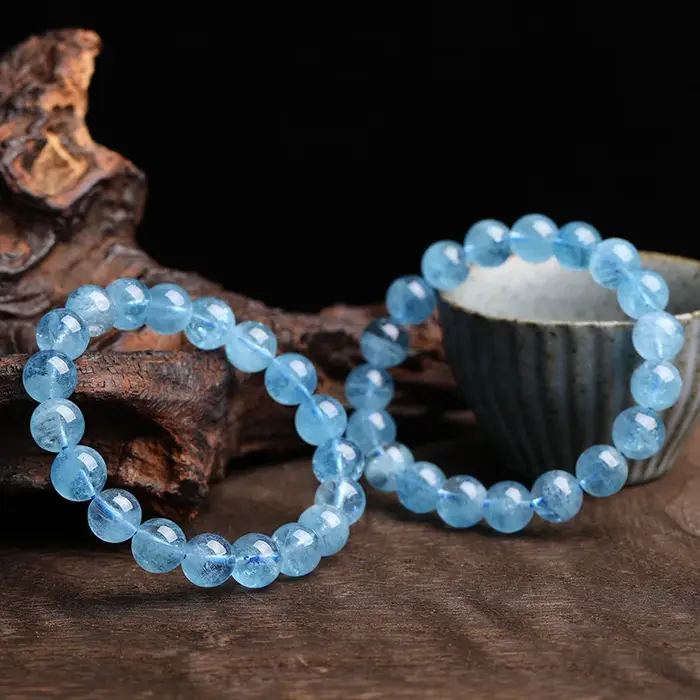 Bracelets en aigue-marine naturelle pour femmes