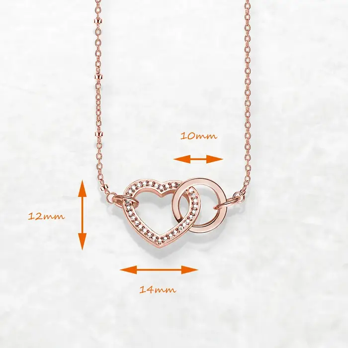 Collier en argent regardé 925 pour femme