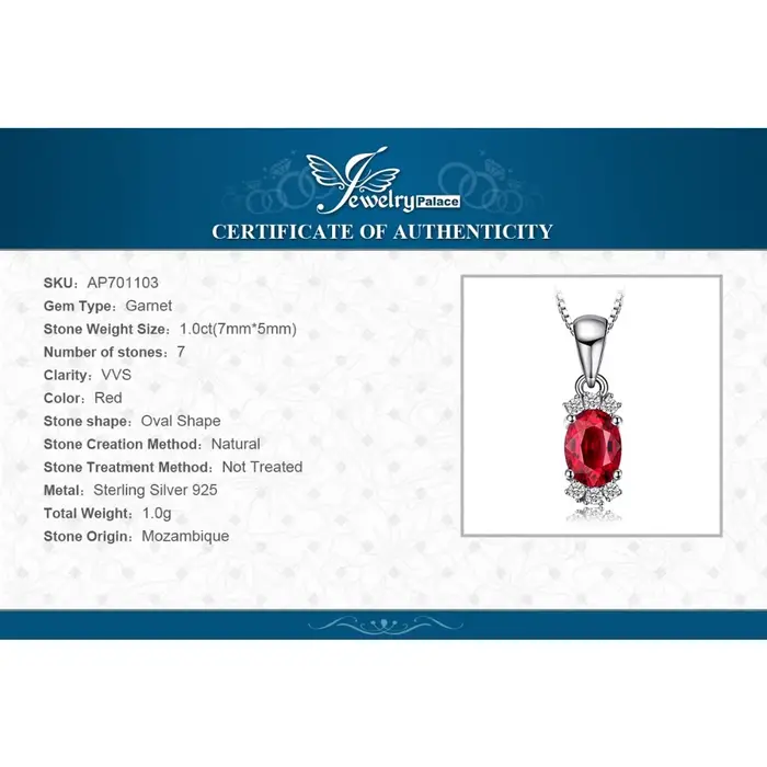 Collier pendentif naren argent sterling 925 serti de grenat naturel rouge bijou de qualité fine pour femmes pour occasions spéciales et tenues quotidiennes