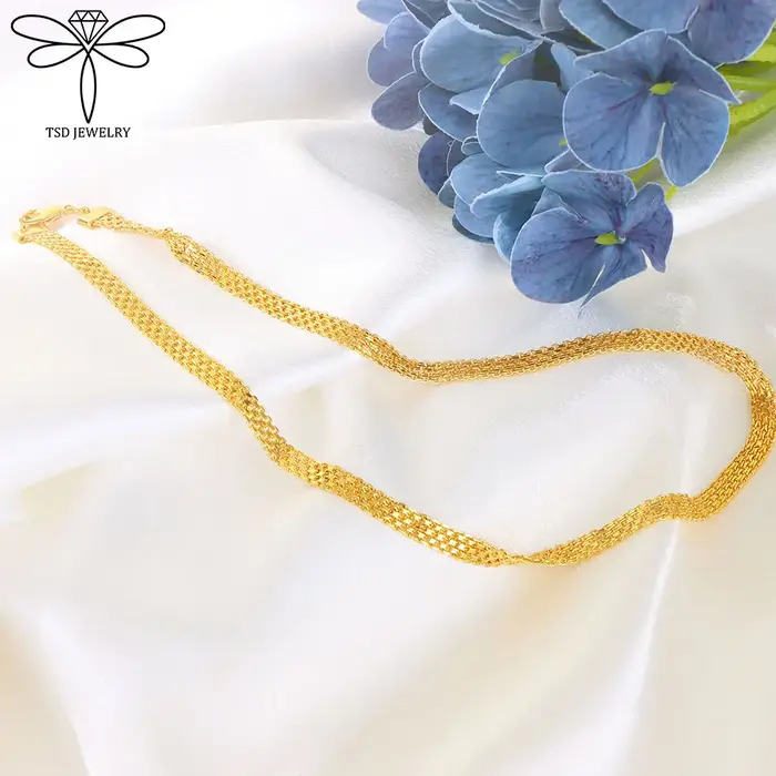 Ensemble de bijoux de mariage plaqués or de dubaï
