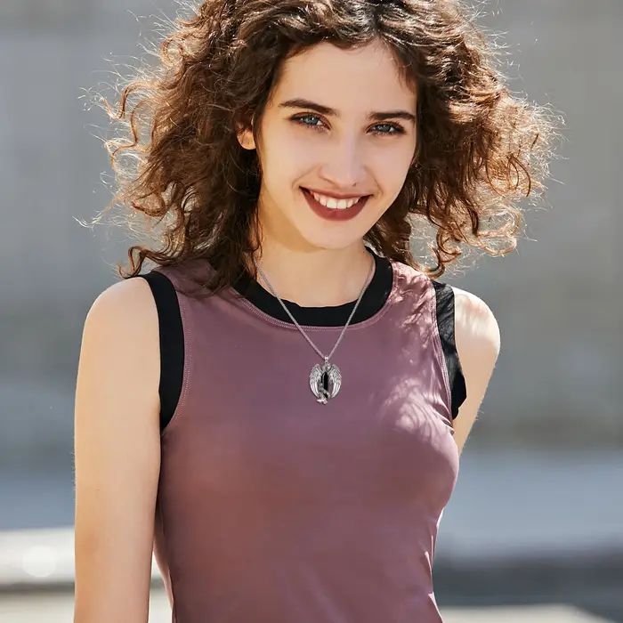 Eudora Phoenix-Collier Prismatique en Obsidienne Hexagonale