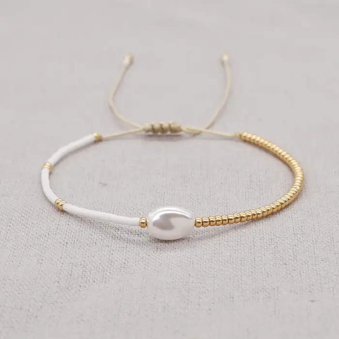 Go2BoHo – Bracelet de perles baroques simples et fines pour femmes, bijoux à la mode, cadeau, perles