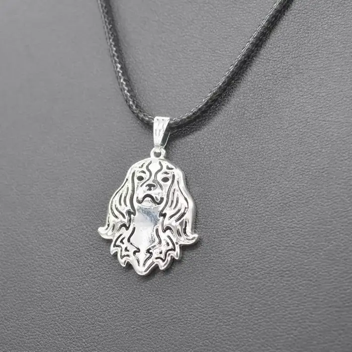 Jolies Corde Pendentif Cavalier King Charles, Colliers de la raq