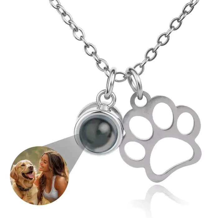 Pendentif de Projection personnalisé avec votre image à l'intérieur, collier Photo pour petite amie,