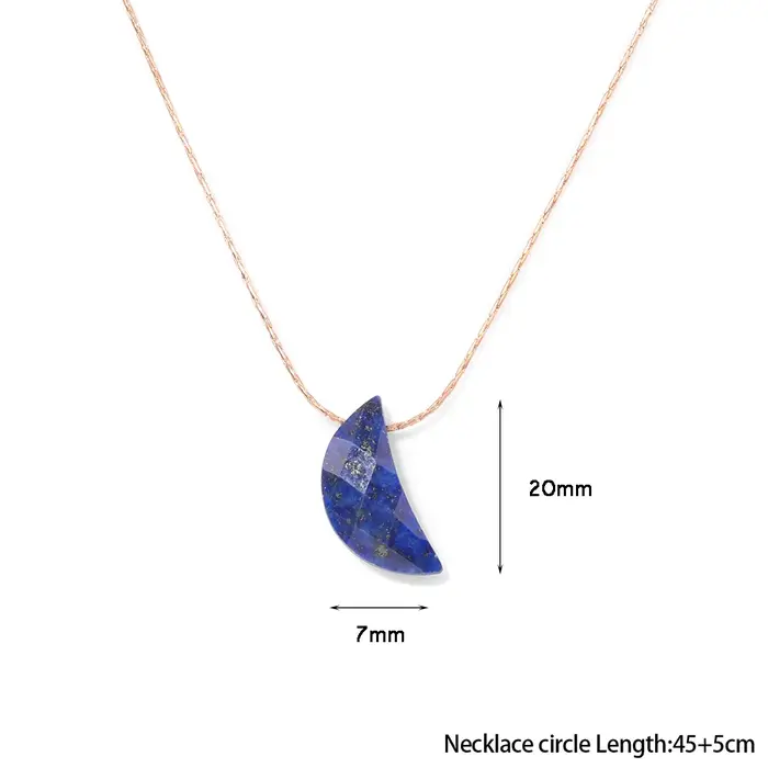 Collier pendentif en lapis-lazuli bleu irrégulier, bijou en or, cadeau pour femme et ami