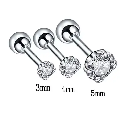 3 paires de boucles d'oreilles rondes classiques en zircone pour femmes, bijoux de perçage pour Cart