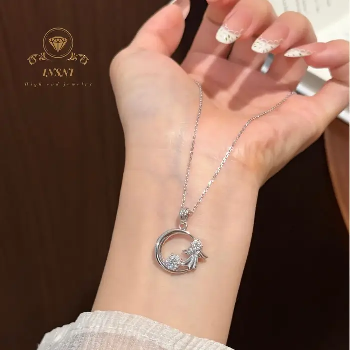 Collier ange gardien en argent sterling S925