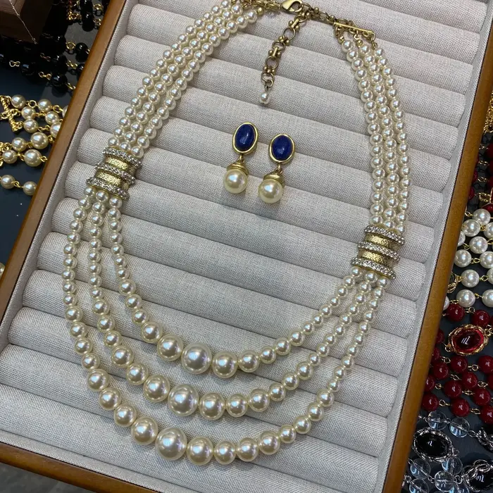 Collier rétro multi-couches en perles turquoise pour femmes