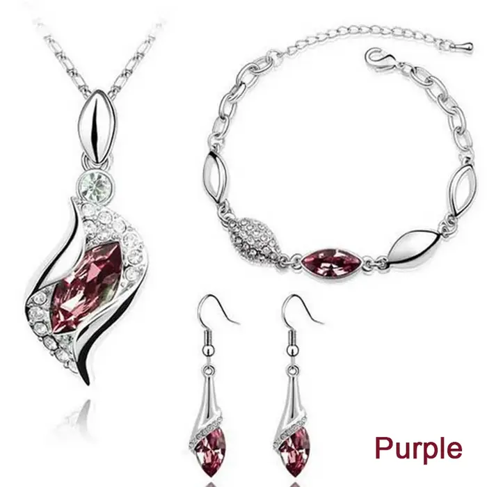 Ensembles de bijoux de luxe en cristal Zircon cubique
