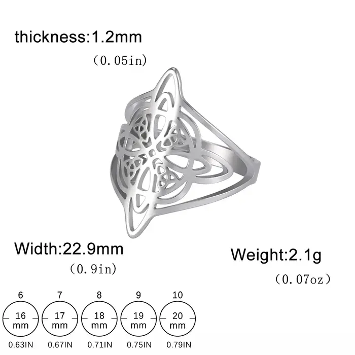 Skyrim-Anneau de Nministériels d de Sorcière en Acier Inoxydable, Bijoux de Protection, Amulette, Wi