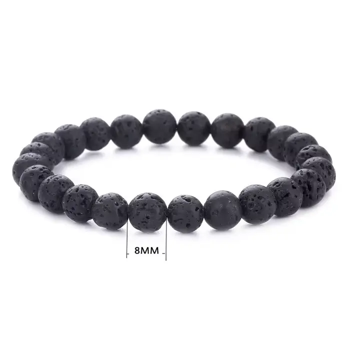 Bracelet en obsidienne pour hommes et femmes, bijoux à main personnalisés, perles œil de tigre, pier