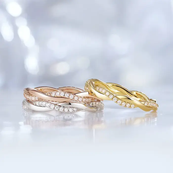 Alliance de fiançailles en cuivre plaquée argent sertie de zirconium pour femmes, occasions spéciales, engagement romantique
