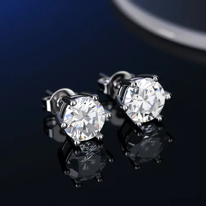 Boucles d'oreilles personnalisées en argent Sterling S925