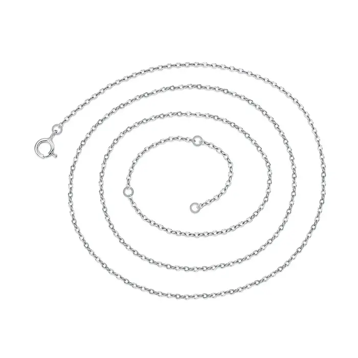 Collier pour femme en argent 925, simple, sans pendentif, chaîne unie, peut être utilisé avec divers