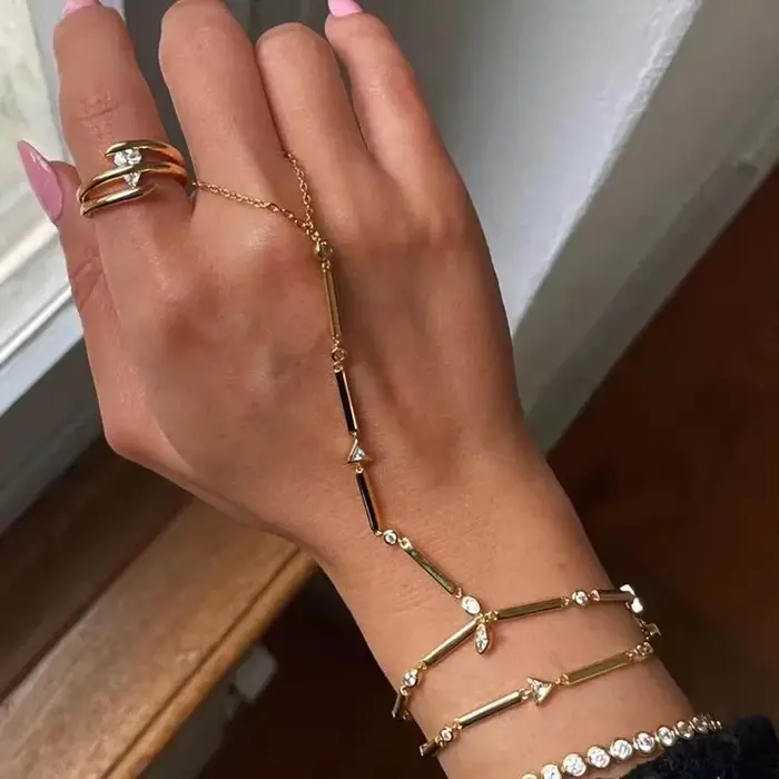 Bague en or trois cercles pour femmes, bijou de mariage unique, en stock, 2025