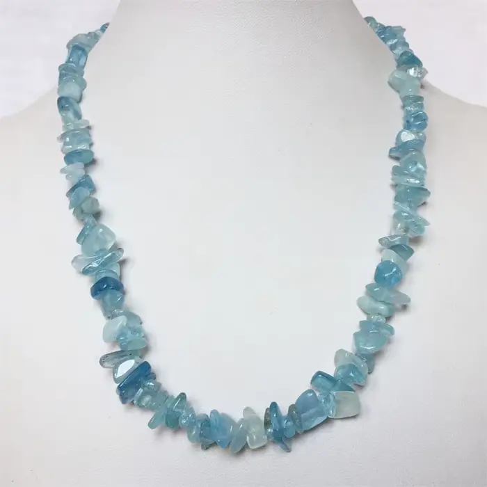Clear uto-Collier en aigue-marine AAA