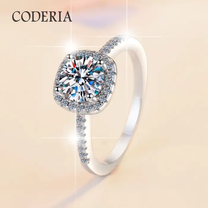 Bague Moissanite en argent 925