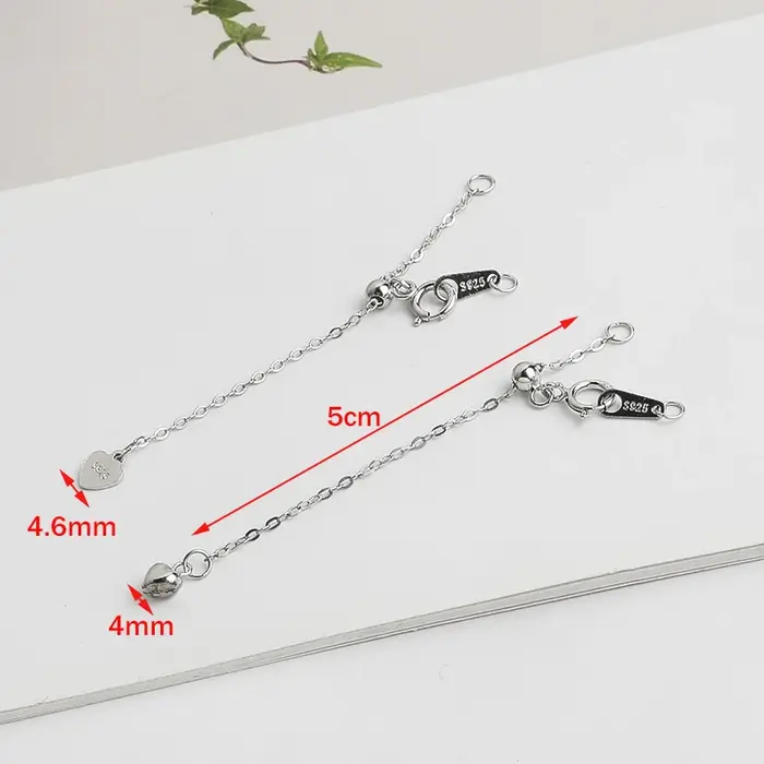 Extension de collier en argent Sterling 925