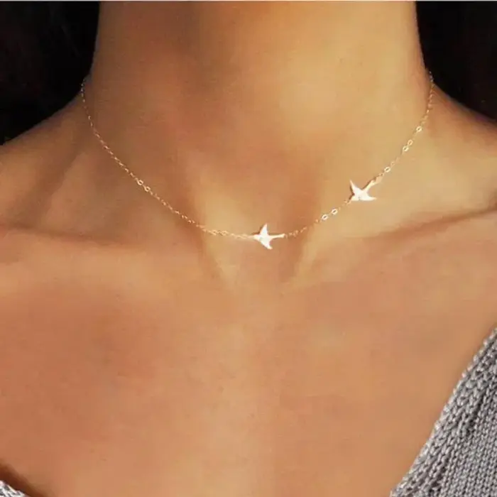 Collier petit oiseau, pendentif oiseau colombe délicat
