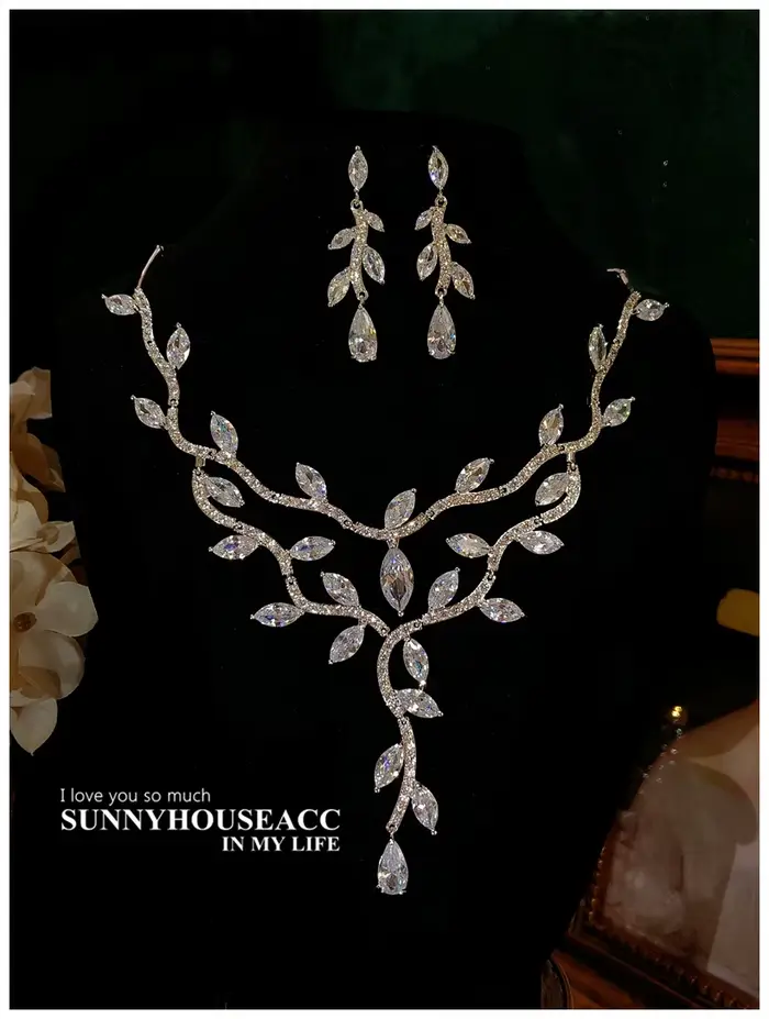 Ensembles de bijoux fins pour femmes, collier en argent Sterling S925, boucles d'oreilles au Design 