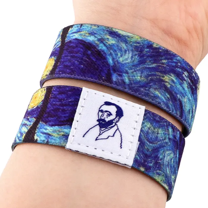 Bracelet en plastique inspiré des tableaux de Van Gogh pour homme et femme, cadeau original pour les amateurs d'art et de mode, occasion spéciale