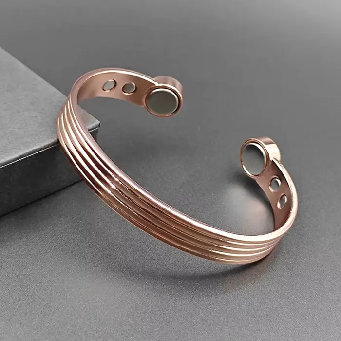 Bracelets en cuivre pur pour hommes et femmes