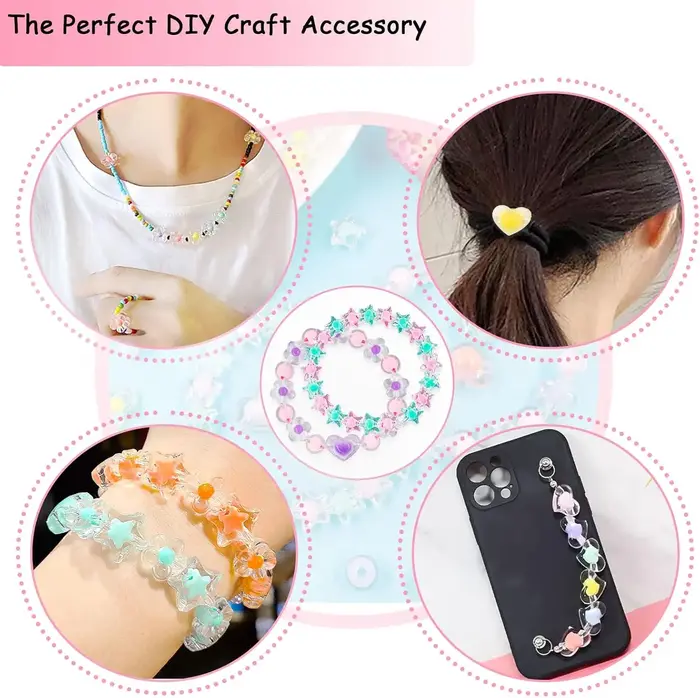 Bracelet de Perles Acryliques Mignonnes