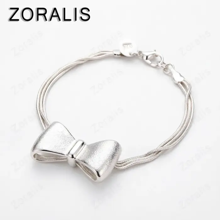 Bracelet Charme Nœud Mignon en Or 18K, Bijoux Tendance en Argent Sterling 925, Cadeau d'Anniversaire