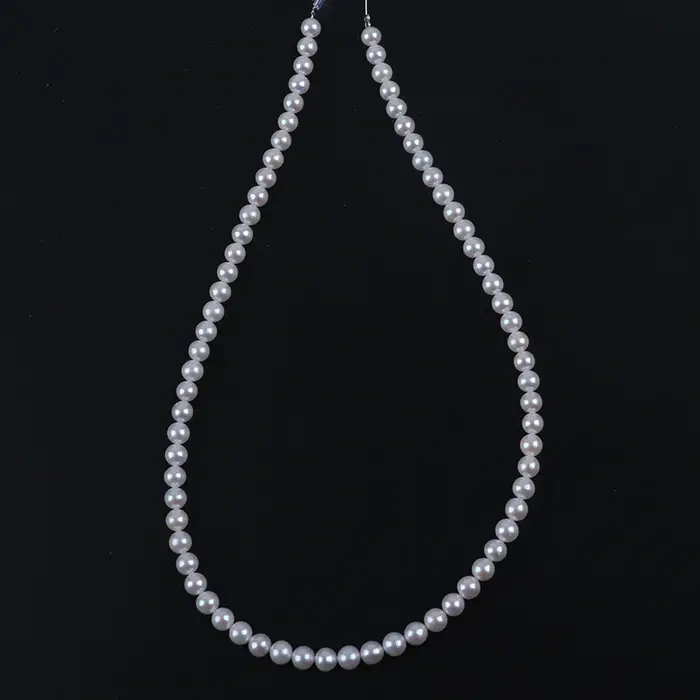 Collier de perles d'eau douce naturelles rondes Akoya chinoises, 5-6mm, vente en gros d'usine, pour 