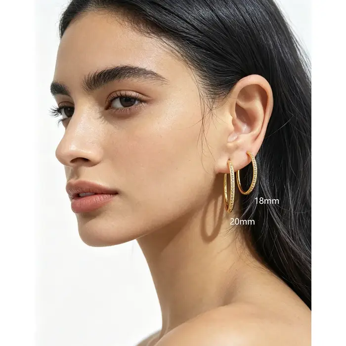 Boucles d'oreilles tendance en argent sterling 925