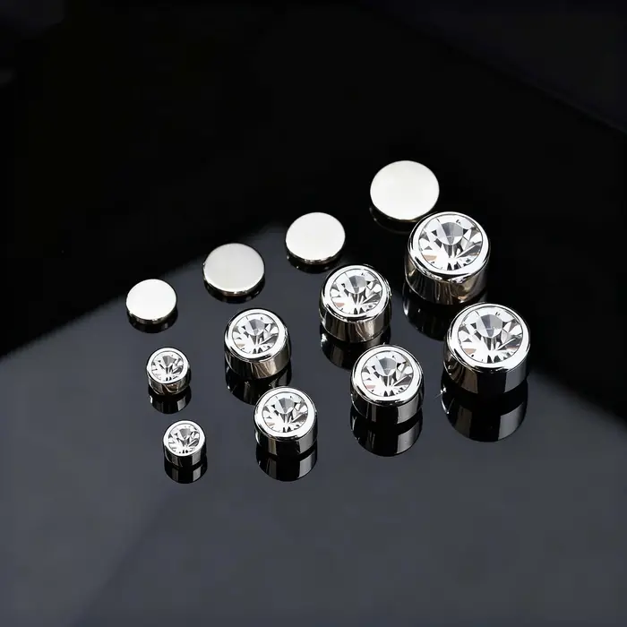 1 paire de boucles d'oreilles à Clip magnétique en Zircon rond pour hommes et femmes, boucles d'orei