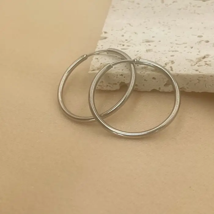 Boucles d'oreilles minimalistes en acier inoxydable pour femmes, grand cercle, tendance, couleur or,