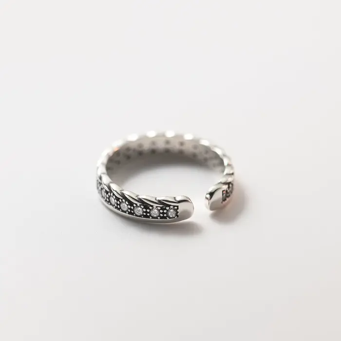 Bagues géométriques en argent sterling 925 avec zircon pour femmes et couples, bijoux élégants et lu