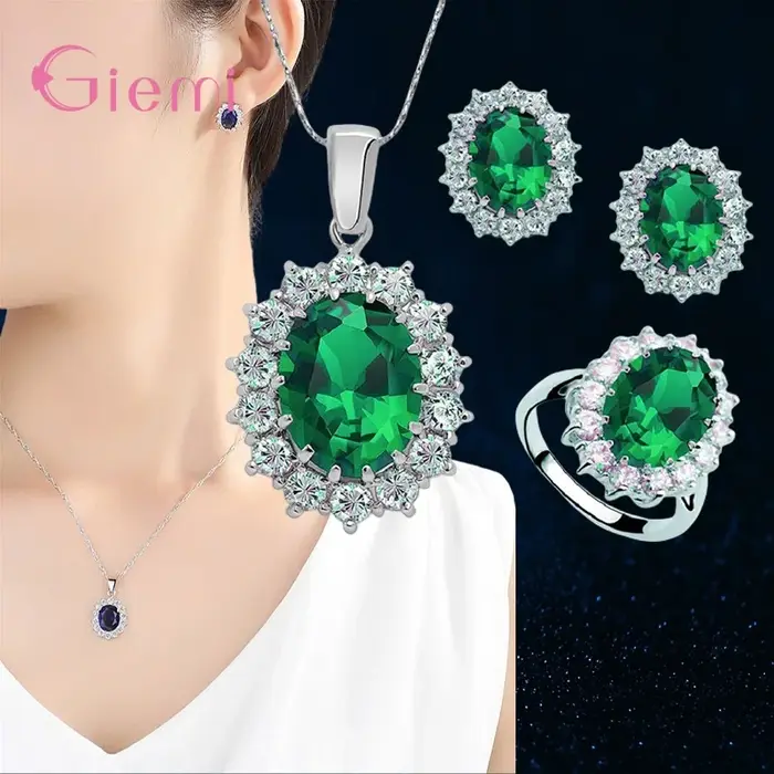 Jolis Bijoux romantiques en argent Sterling 925 pour femmes